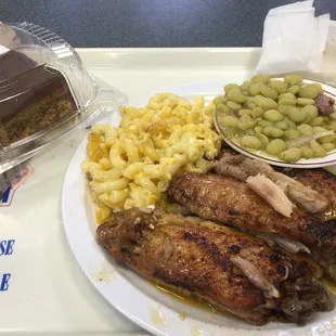 Turkey wings and two sides. Delicious!