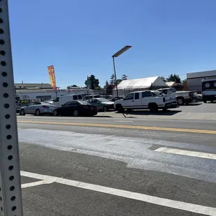 a view of a parking lot