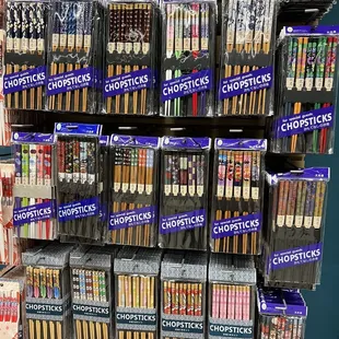 a display of chopsticks and chopsticks