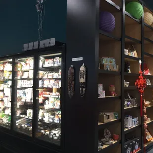 Frozen seafood, potstickers, noodles