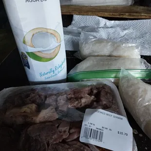 Beef,Cao niew,and nam buk pao.