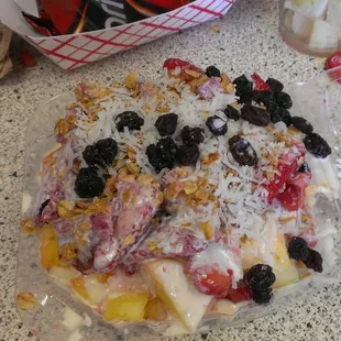 Mix fruit con crema