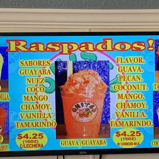 Raspados are slushies to people who don't know :)