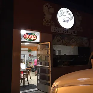 outside