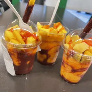 Mangonadas and one with extra chamoy!