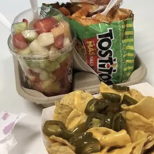 Loved my fruits and nacho cheese