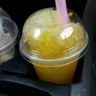 Raspado.. natural pineapple flavor... really good not too sweet..