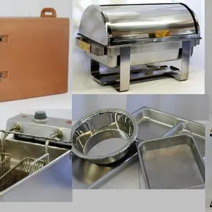 Catering Supplies ( Food pans / hot food carrier ( by cambro ) chafing dish , Deep Fryer