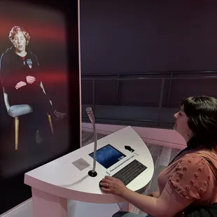 An interactive display ask your question or type one in and get an answer