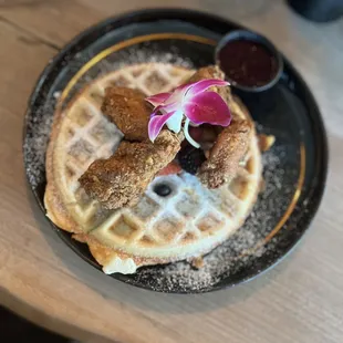 Chicken and waffles