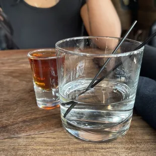 Double shot of Tequila  Shot of remy