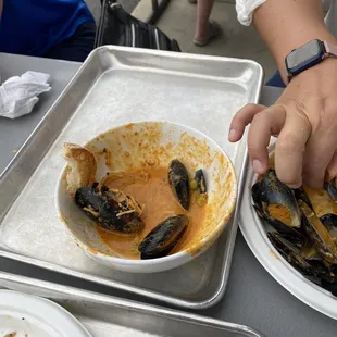 Mussels ... so good , I couldn't get a pic of a full serving !