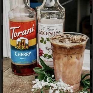 Cherry Rose Iced Latte