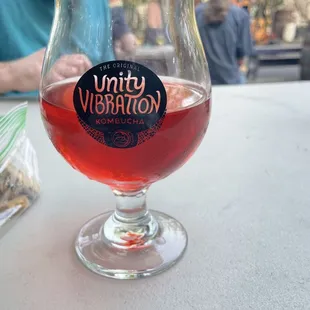 Tart raspberry kombucha beer