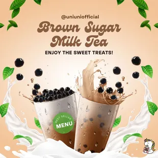 Ancient Brown Sugar Milk Tea With Tapioca
