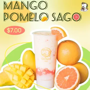 Introducing our sensational new drink - Mango Pomelo Sago!