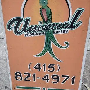 a sign for the restaurant