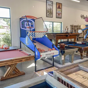 Arcade style games ready for play before you buy at our Frisco Showroom.