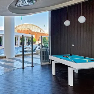 Commercial pool table sales and installation.