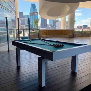 Commercial pool table sales and installation.