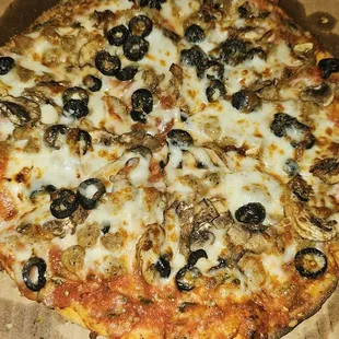 Personal Pizza. Sausage. Olives &amp; Mushrooms