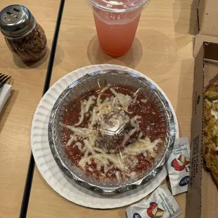 Homemade marinara meatball