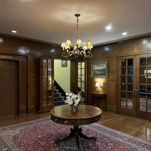 Gorgeous lobby of the Club with a historic feel