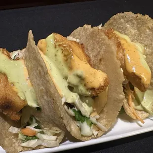 University club San Francisco, beer, battered fish tacos