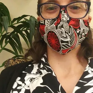 Nestled on a couch in the corner of the foyer