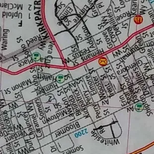 Hill district map Pittsburgh.