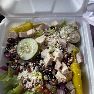 We&apos;ll, supposedly a &quot;grilled&quot; chicken salad.
