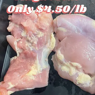 Boneless skinless thigh meat chicken