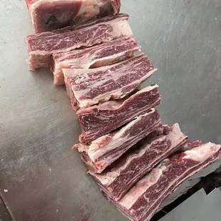 Short ribs fresh full of meat