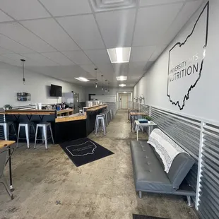 the inside of the building