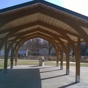New shelter has plenty of room...but no tables or benches