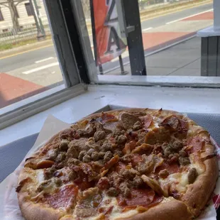 10&quot; Meat lovers pizza $12.95