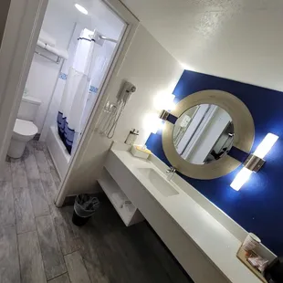 Sink and bathroom area