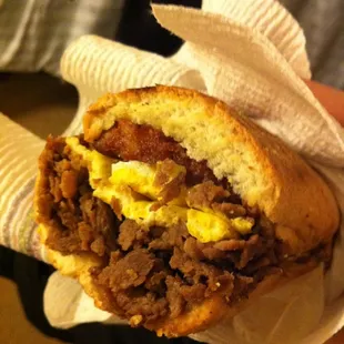 steak egg and cheese with hashbrowns
