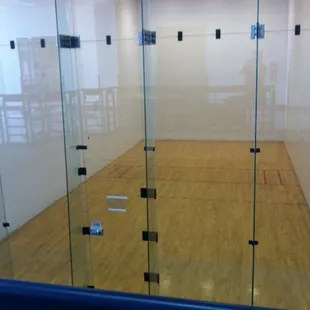 One of the four racquetball courts.