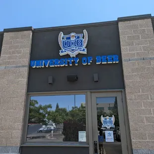 the front of the building