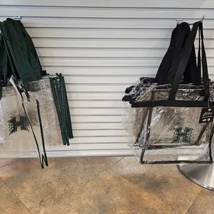Clear bags with the UH logo... for stadium (or everyday)  use