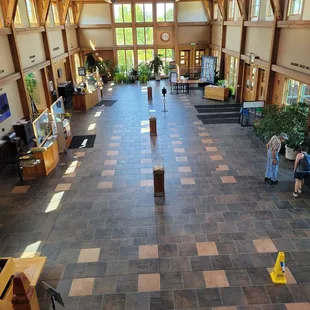 feom the 2nd floor balcony of the Visitor's Center