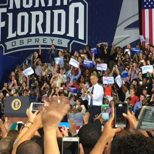 The President Barack Obama visited UNF today!
