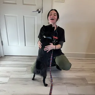 My vet technician. So sweet