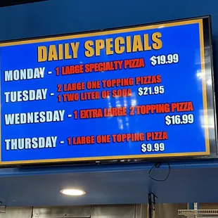 Daily Specials