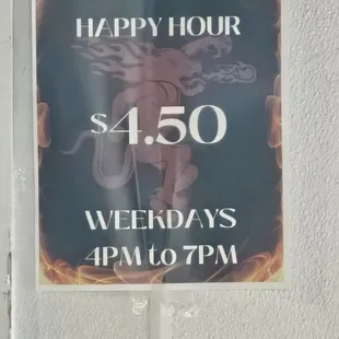 Happy Hour (Weekdays 4-7pm)