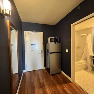 Having a microwave and refrigerator was great