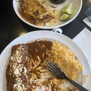 Birria Tacos and Enchiladas De Mole