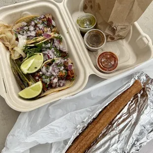 Tacos + churro