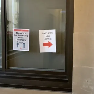 Social distancing signs